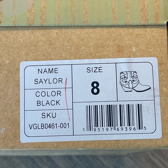 NIB VERY G WOMENS BLACK SAYLOR FASHION BOOTIES ROUND TOE SZ 8 - Picture 9 of 10